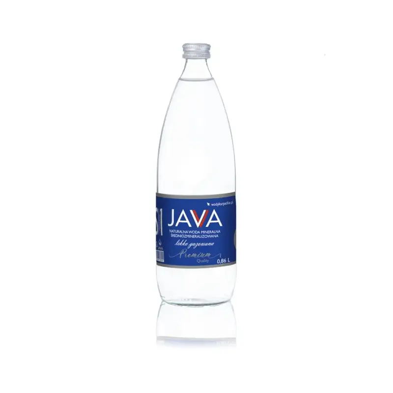 Java woda alkaiczna lekko gazowana 0,86l - szkło - 12 sztuk