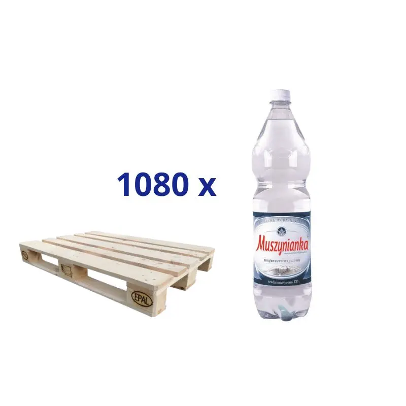 Woda mineralna Muszynianka 600 ml x 1080 szt. - paleta