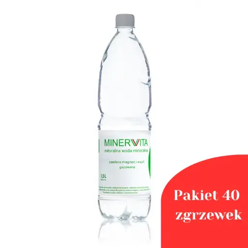 Pakiet 40 zgrzewek Minervita Gazowana 1,5l