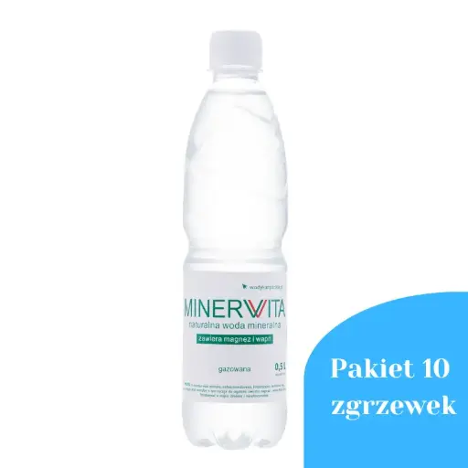 Pakiet 10 zgrzewek Minervita Gazowana 0,5l
