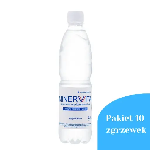 Pakiet 10 zgrzewek Minervita Niegazowana 0,5l