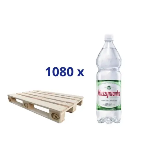 Muszynianka Naturalna Woda Mineralna 0,6 l x 1080 szt. - paleta