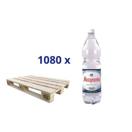 Woda mineralna Muszynianka 600 ml x 1080 szt. - paleta