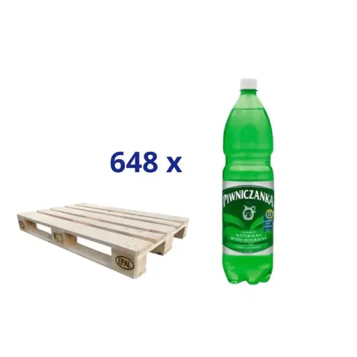 Piwniczanka woda mineralna lekko gazowana 0,5 l x 648 szt - paleta